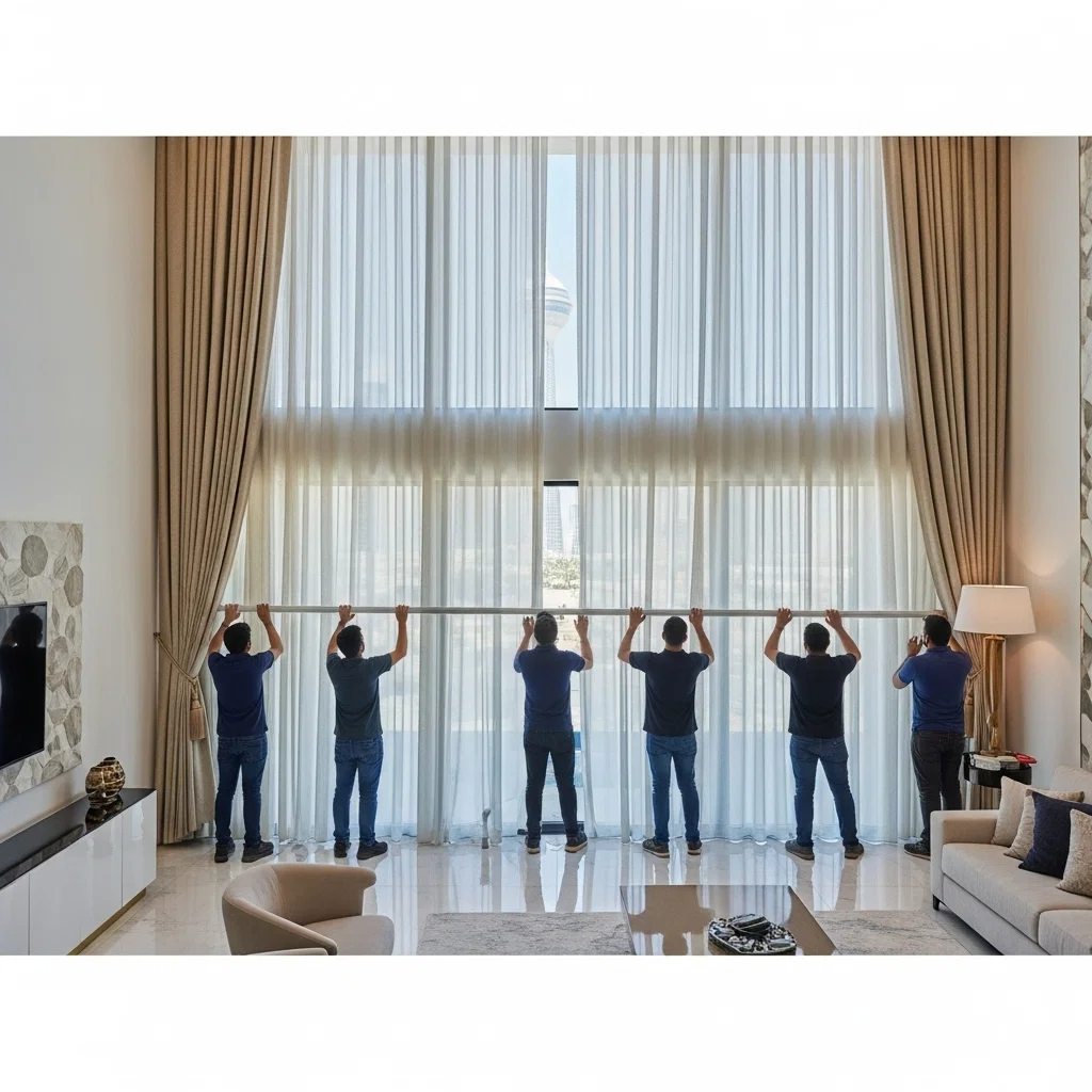 فك وتركيب الستائر